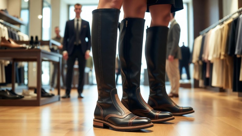 מגפיים בצבע שחור